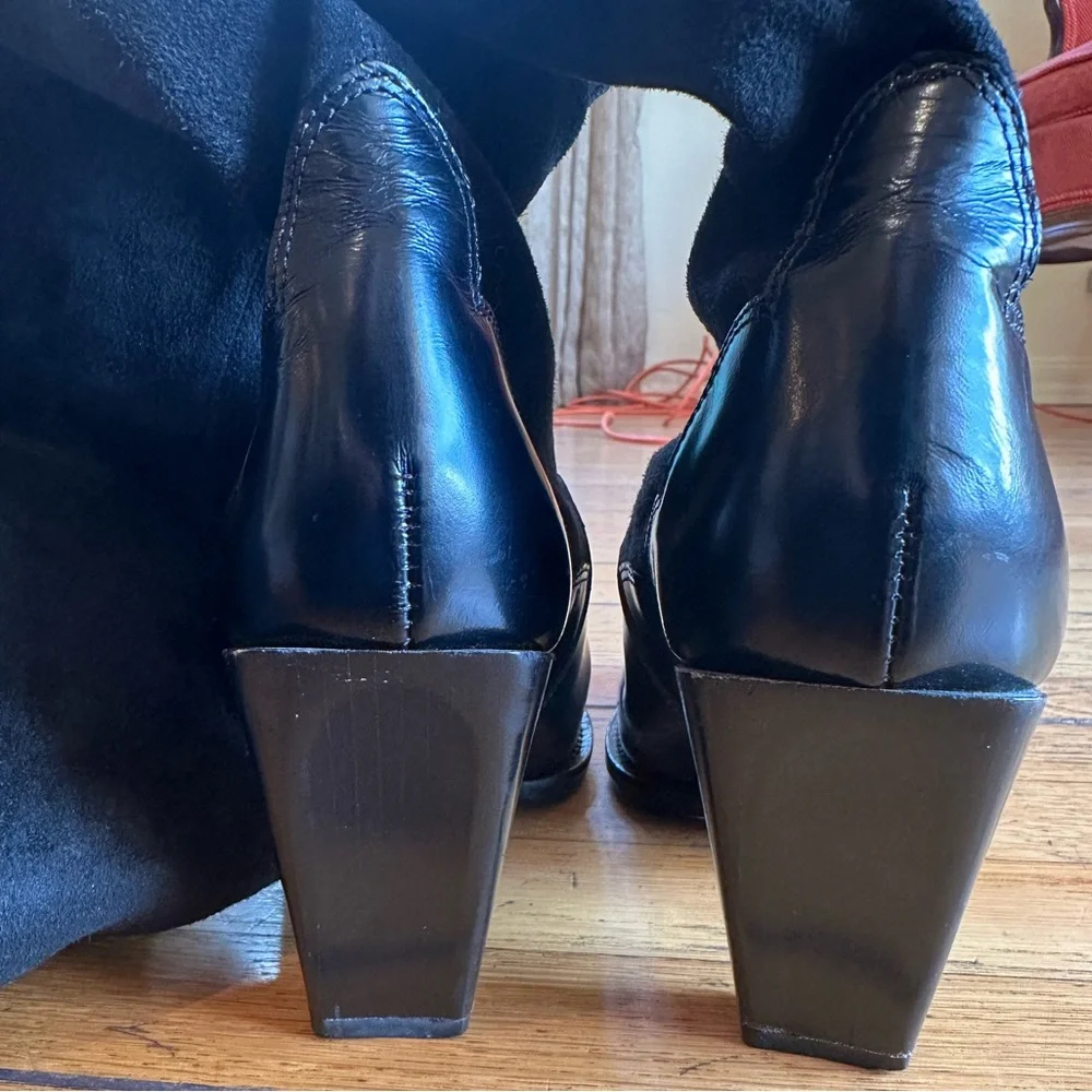 Donald Pliner Black suede & leather Over-the-Knee Women's Boots size 7 - Picture 8 of 8